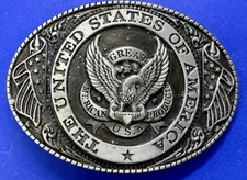 The United States Of America Vintage The Great American Belt Buckle Company