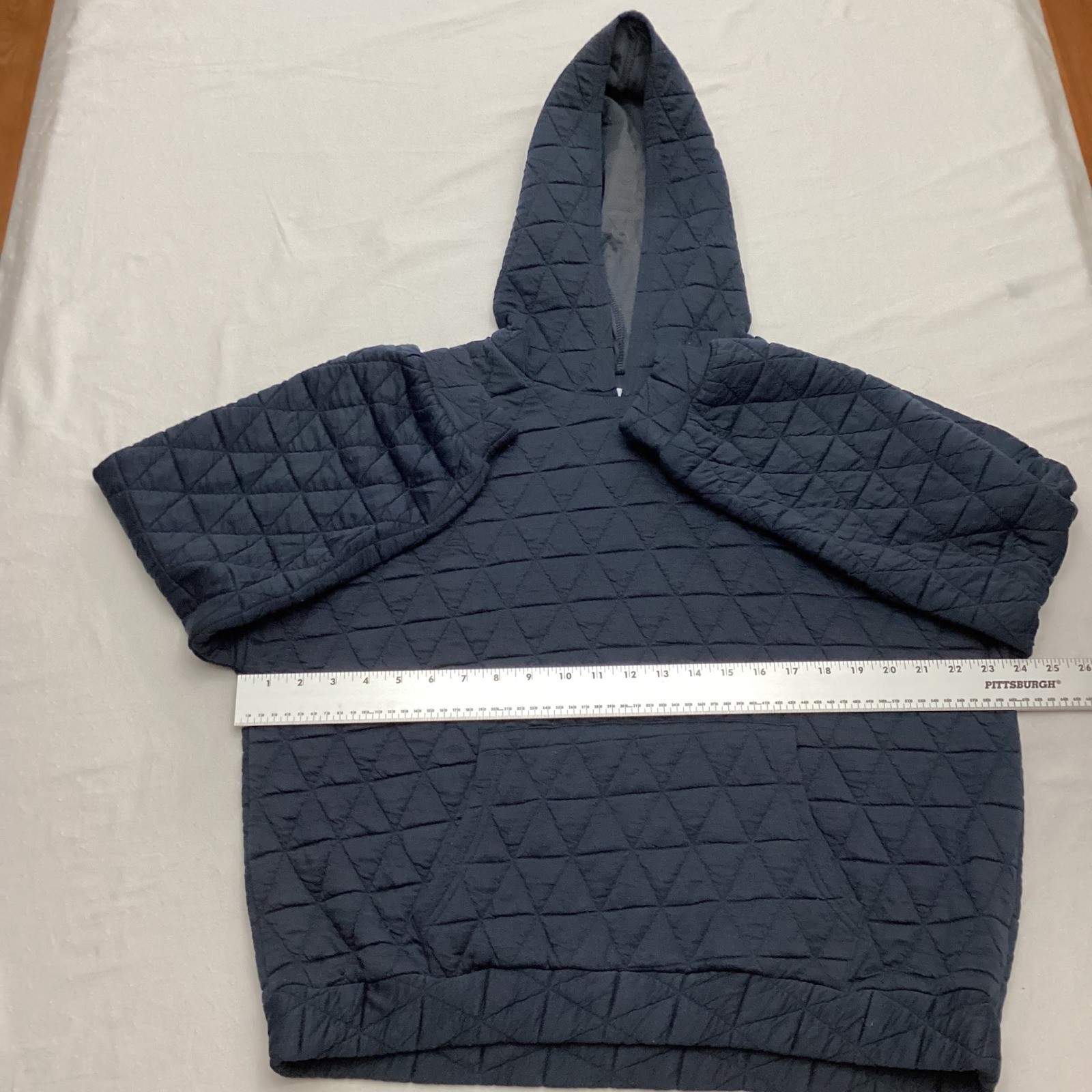 THINGS BETWEEN Quilted Geometric Pullover Hoodie … - image 3