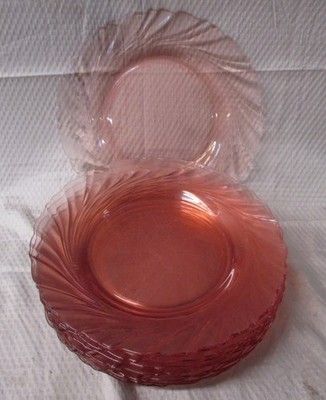 Lot of 11 Vintage Vereco Swirl 9.5'' Dinner Plates | Made in France