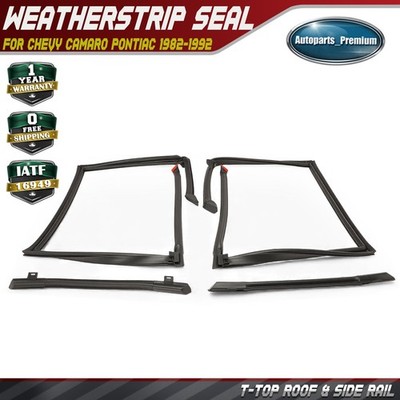 4x T-Top Roof & Side Rail Weatherstrip Seal Kit for Chevy Camaro Pontiac 82-92
