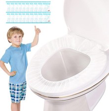 20 Pack Toilet Seat Cover Plastic Waterproof Potty Seat Covers Non Slip Indiv...