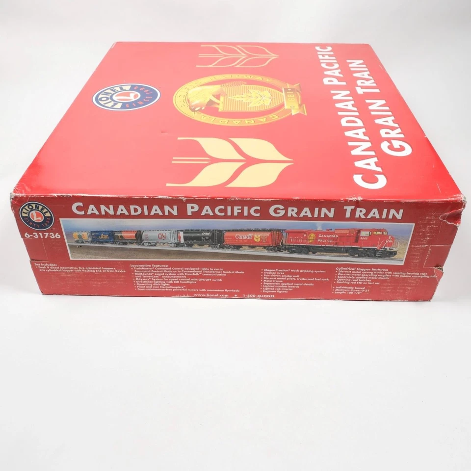 Lionel O Gauge Canadian Pacific Grain Train Coberto Hoppers + Locomotiva 6-61736 - Imagem 4 de 4