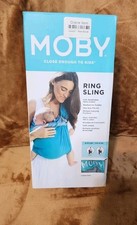 Moby Baby Wrap Carrier Ring Sling Ocean Twist Color Silver Ring NB-Toddler NEW
