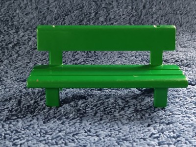 GEOBRA Playmobil 3634 Vtg Zoo Replacement Piece GREEN Park Bench Dollhouse 1981