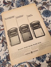 Vintage General Electric GE Portable Radios Print Ad – AM / FM / SW - mid-1960's