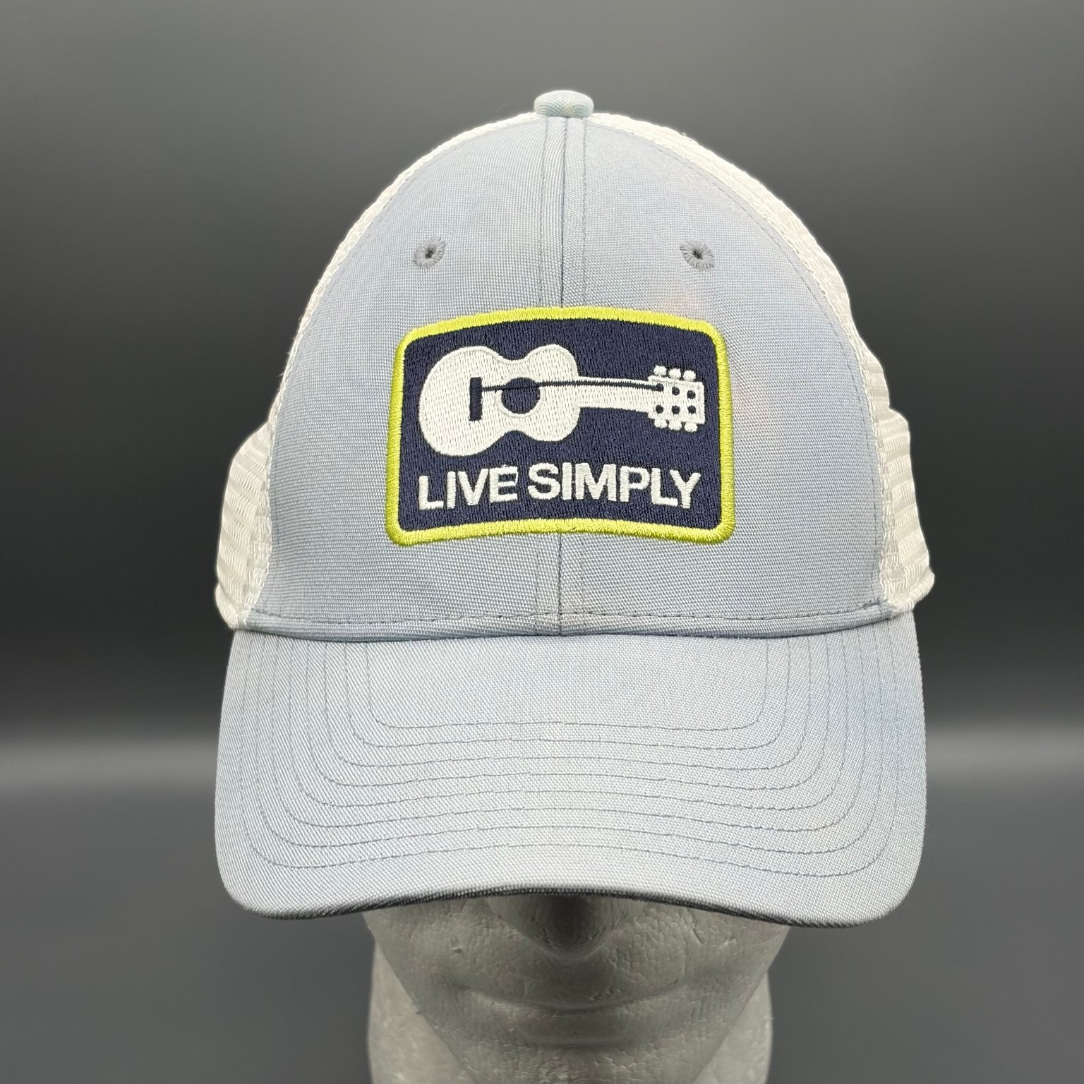 Men's Adjustable Light Blue White Snapback