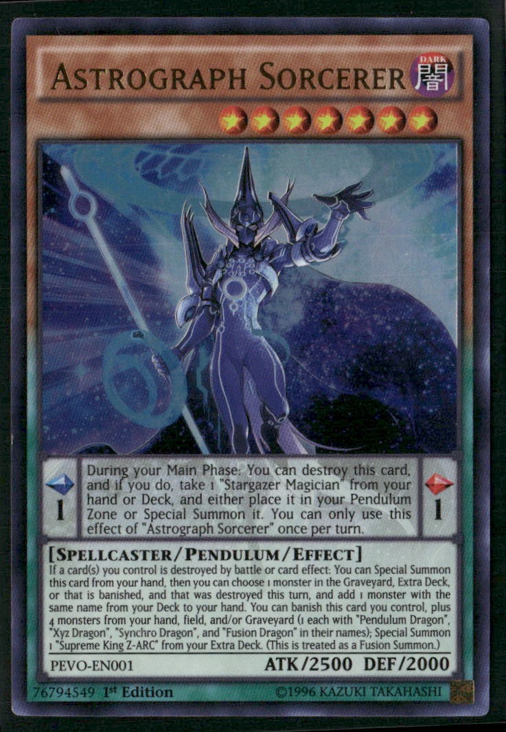 Astrograph Sorcerer PEVO-EN001 Pendulum Evolution Yu-Gi-Oh 1st Edition LP