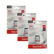 3x Sandisk 256GB Ultra SDXC UHS-I Memory Card - Up to 150MB/s