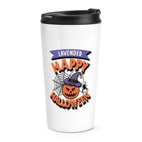 Personalisiert Happy Halloween Reise Becher Tasse Gruselig Geist KüRbis Liebe