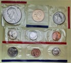 Lot of 9 Uncirculated Mint Coins In Their Original Cellophane (3 Dollar Coins +) — photo 1