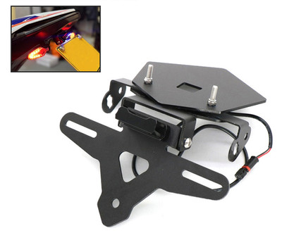 NEU für BMW S1000RR S1000R 2019-2024 Klappbare Kennzeichenhalterung LED-Lampe #1
