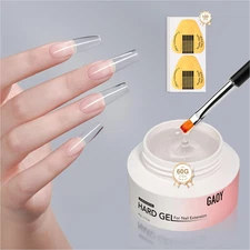 60G Nail Extension Hard Gel, Clear Builder Gel, Long Lasting UV Nail Strengthene
