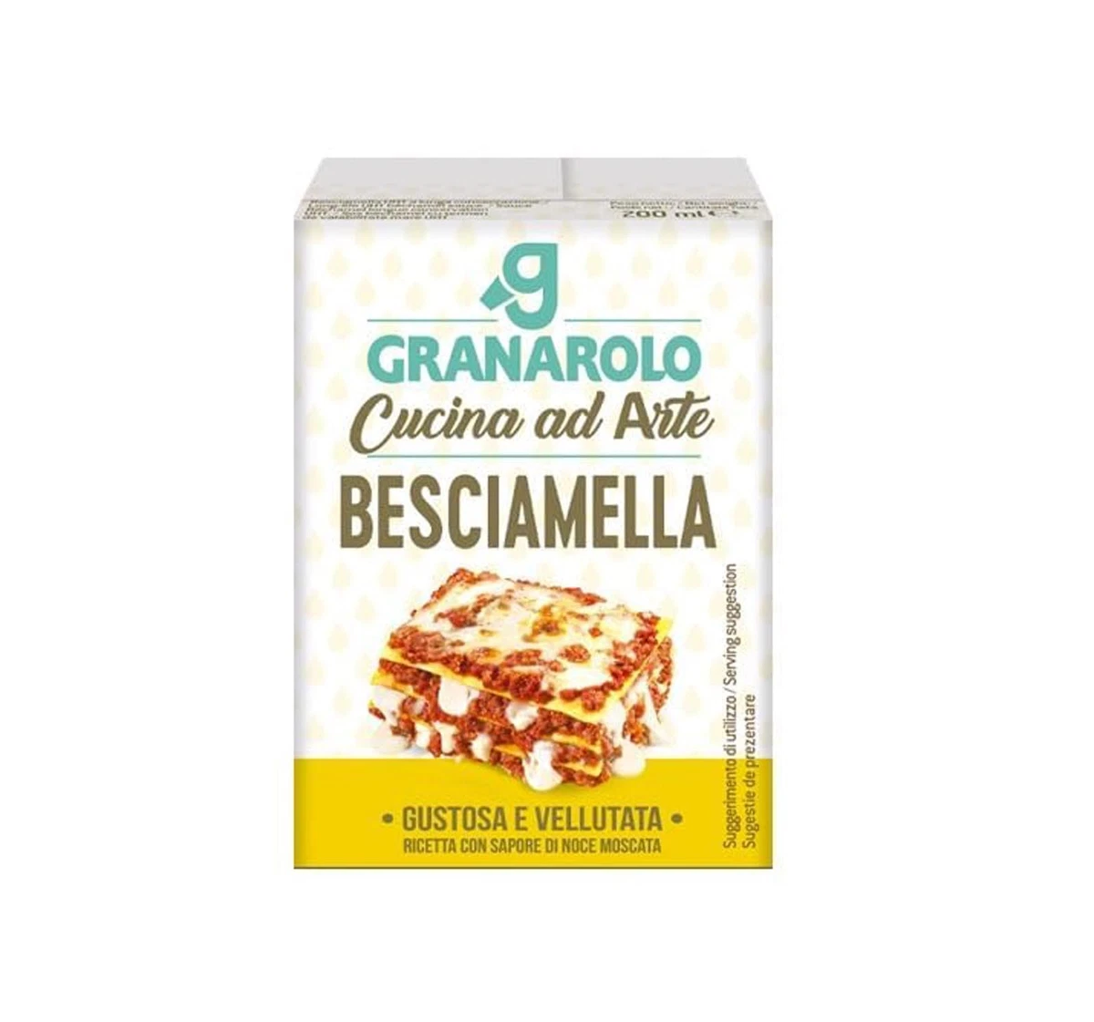 Granarolo Besciamella UHT-Béchamelcreme zum Kochen, haltbar 6x200ml+Polpa
