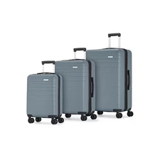 Bond Street Panoramic 3-Piece Hardside Spinner Luggage Set, Slate