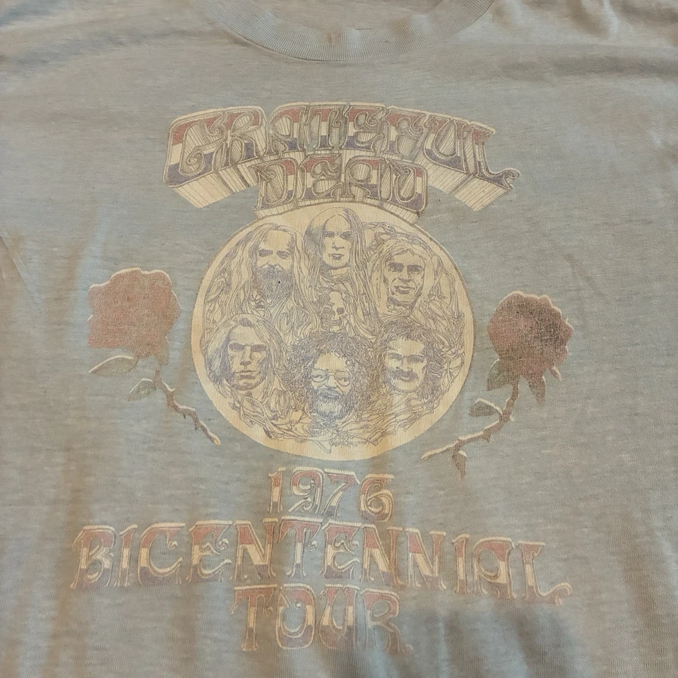 Camiseta True Vintage Años 70 Grateful Dead 1976 Gira Bicentenario Foto 3 de 4