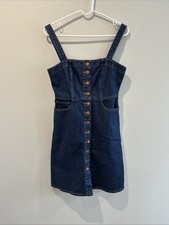 Madewell Denim Overall Dress Matilda Wash Women’s Size 6 Pockets