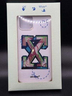 Off-White Hard Cover Case Patterned for iPhone 12/12 Pro White Multicolor