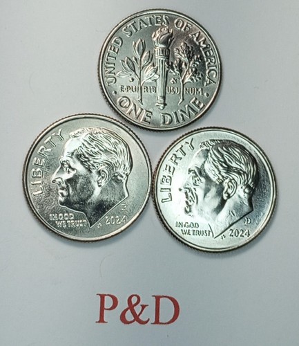 2024-P&D Roosevelt Dimes - 2 Coin Set - (Free Shipping) - Picture 1 of 5