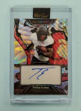 2023 Wild Card WildChrome Tiyon Evans Auto WildLiquid Red Wave Holographic /5