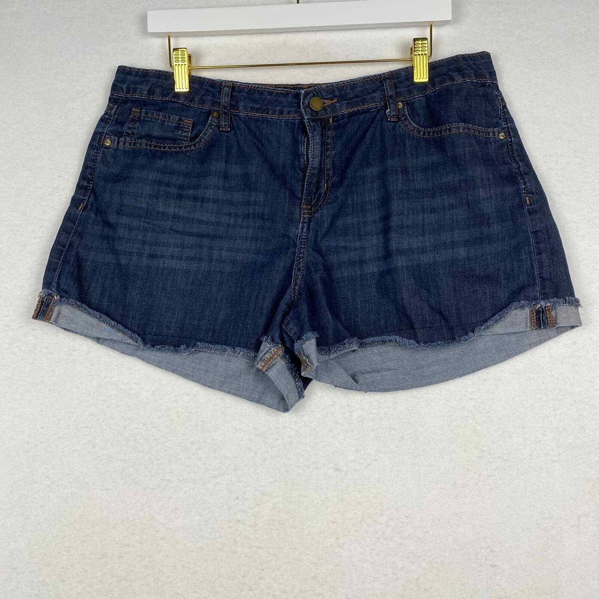 Women's Shorts High Waisted Jean Shorts Size 14 Calvin Klein