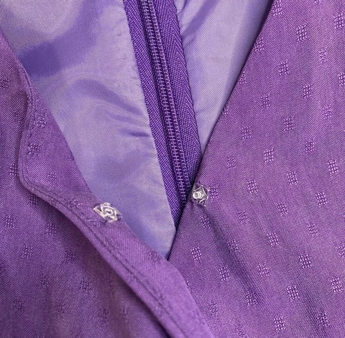 Vintage Petite Sophisticate 100% Silk Sheath Dress Purple Size 8 - Picture 7 of 13