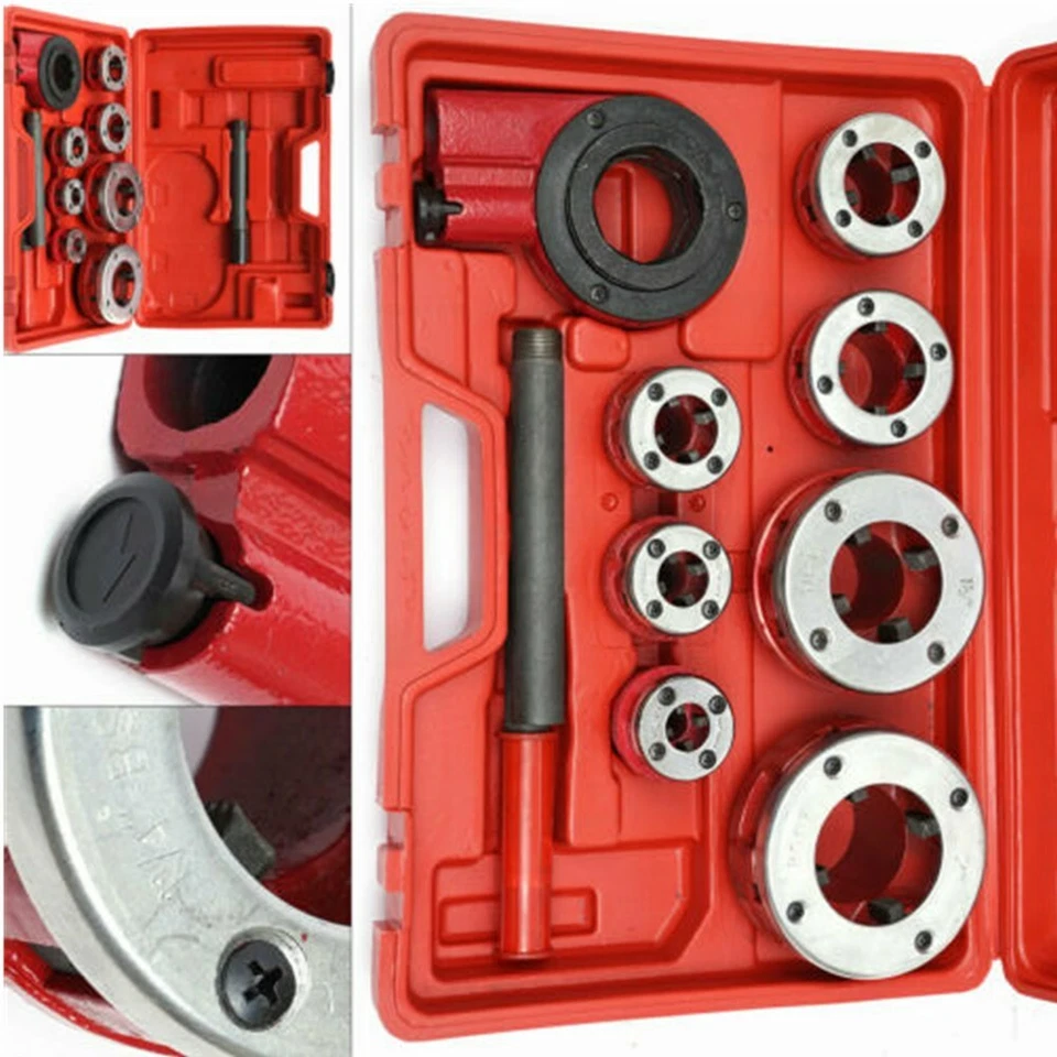 US NEW BSPT Pipe Threader 7 Stock Dies 3/8", 1/2", 3/4",1", 1-1/4", 1-1/2"/ 2" - Image 4 of 4