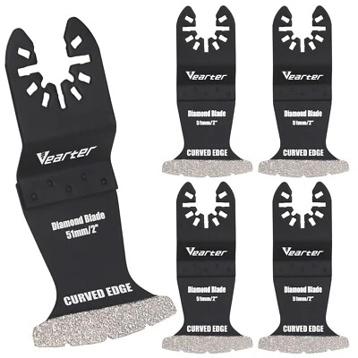 Vearter 5 X Oscillating Multi Tool Diamond Coated Cutting Saw Blade Grout Mortar - Image 1 of 4