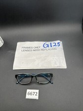 ESCADA VES275S COL.0AM7 Eyeglasses Frame Italy 52-17-140 Black Blue Marble G125