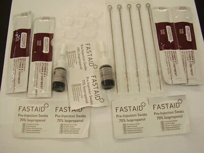 LANCASHIRE INK STICK AND POKE TATTOO KIT, NEEDLES ,ANTISEPTIC CREAM,ETC .2 X INKS ,NO MACHINE.