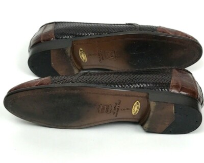 Belvedere Florence Men\'s Shoes Brown Genuine Crocodile& ostridg Loafer SlipOn8.5 Belvedere Florence Men main image 3
