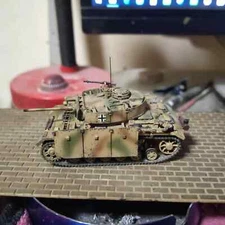 Homemade 1/72 World War II German Army Tank III M Type Finished Colorized Model