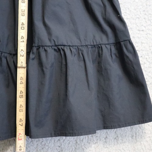 EUC Veronica Beard Dress 14 Black Midi Button Belted Izie V Prairie Lined Boho - Picture 9 of 14