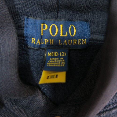 Polo Ralph Lauren Hoodie Boys Medium Triple Pony Equestrian Sweatshirt Youth - Picture 5 of 11