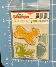 We R Memory Keepers, Up Up And Away, Out and About , Clear Cling Stamp Set