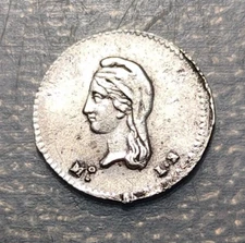 MEXICO 1/4 REAL 1843 Mo LR KM 368.6 HIGH GRADE