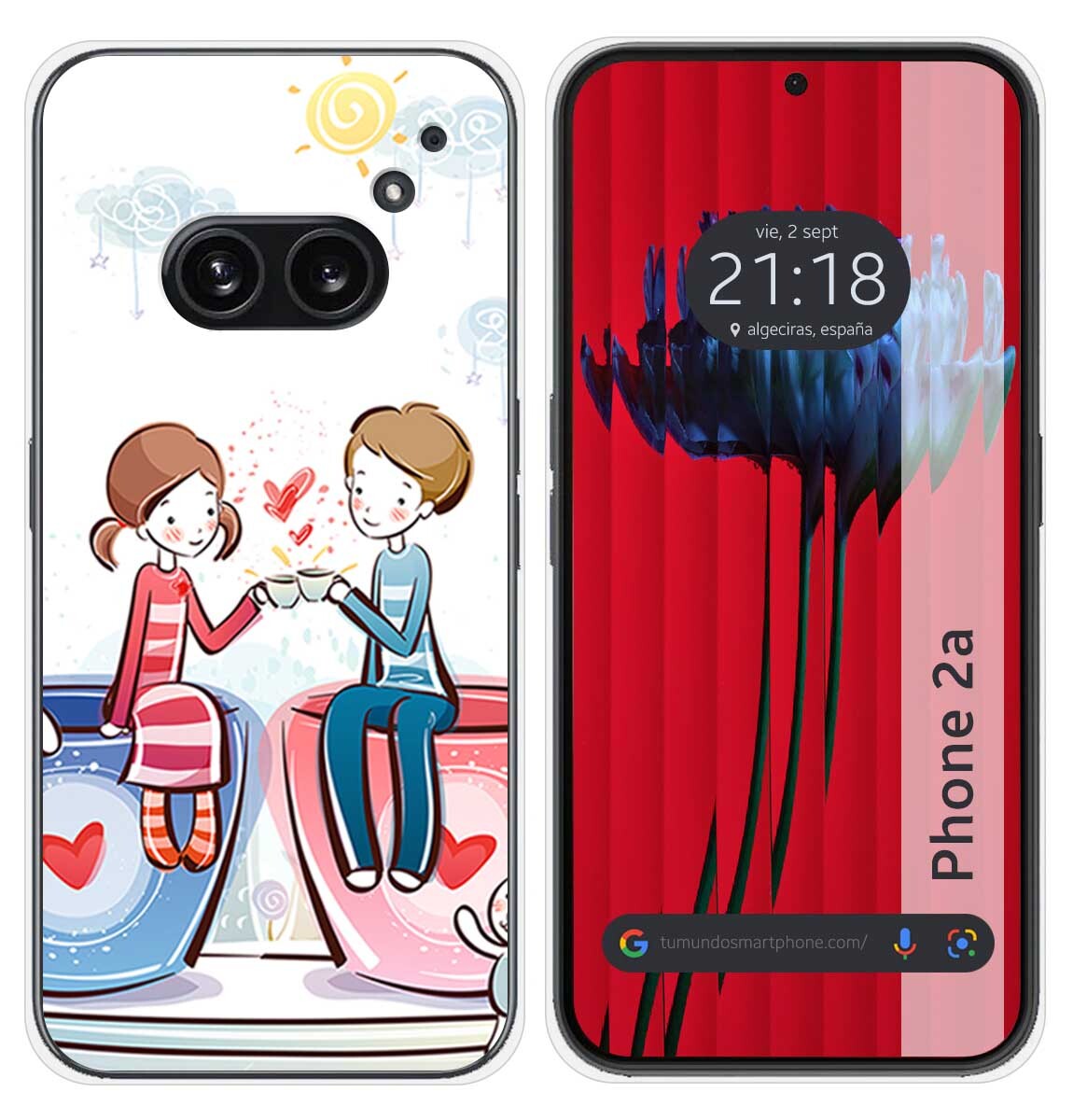 Cover Silicone per Nothing Phone 2a 5G Disegno Caffè Disegni