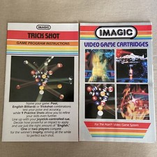 Trick Shot Atari 2600, 1982 Game Program Instructions ONLY Manual Booklet 