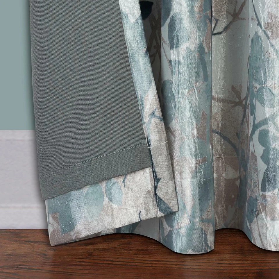 100% Thermal Lined Grommet Floral Blackout Curtains - Assorted Sizes & Colors - Image 2 of 4