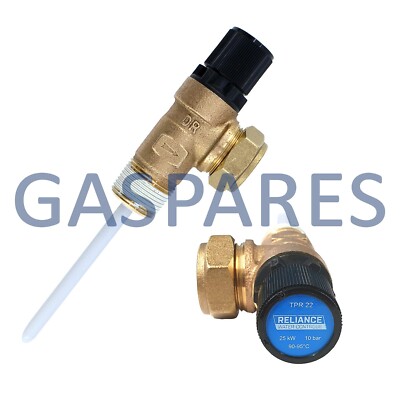 RWC Reliance Temperatur- & Überdruckventil TPR22 Neu ORIGINAL