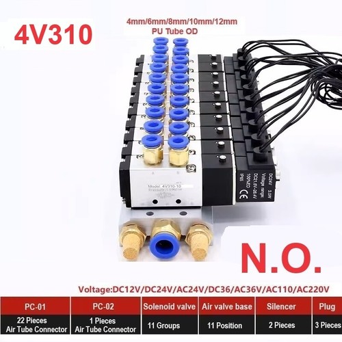 4V310-10 2-Position 5Way Solenoid Valve Normally Open Pneumatic Electronic Valve - Picture 23 of 24