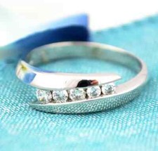 2.00CT Round Cut Tension Set Moissanite Engagement Ring Wedding Ring