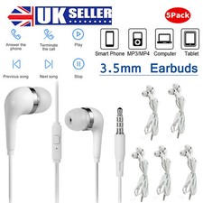 3.5 mm In-Ear Headphones Headset Earphones With Mic For Samsung Galaxy Phones UK