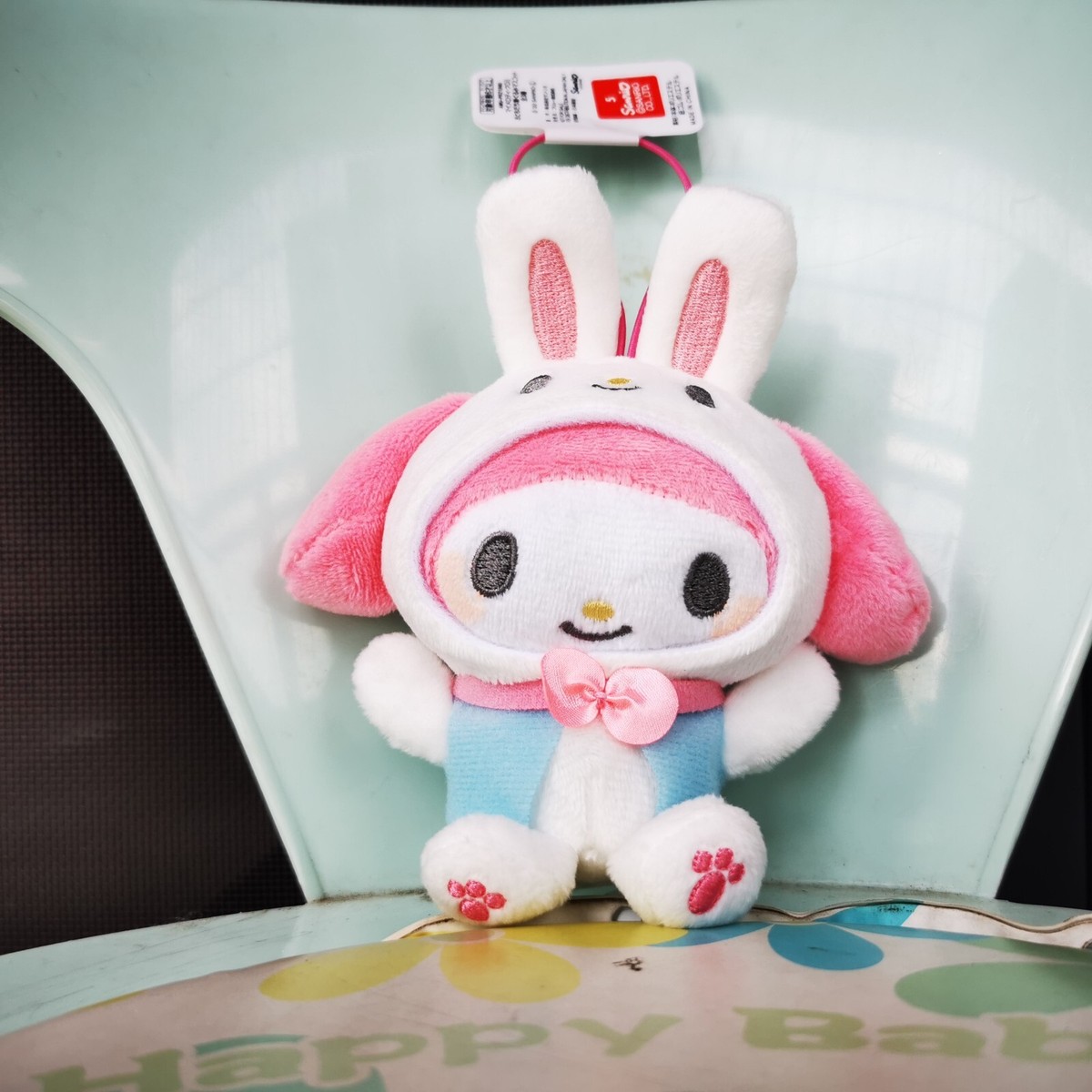 5'' Sanrio Genuine Bunny My Melody Rabbit Pendant plush Doll