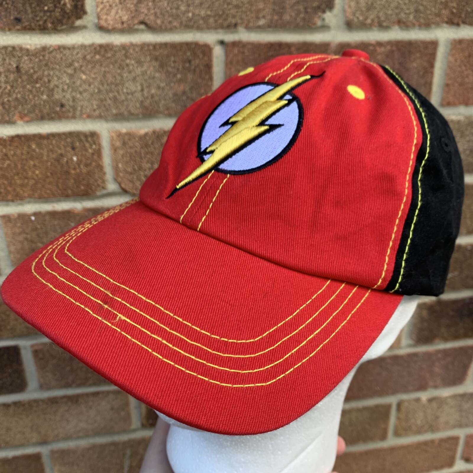 Six Flags Flash Embroidered Baseball Cap / Hat - … - image 1