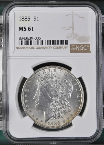 1885 Morgan Dollar NGC Certified MS61