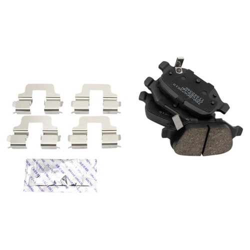 Rear Brake Pad & Rotor Kit Brake Rotor Solid For 2012-2019 Fiat 500 - Picture 4 of 5