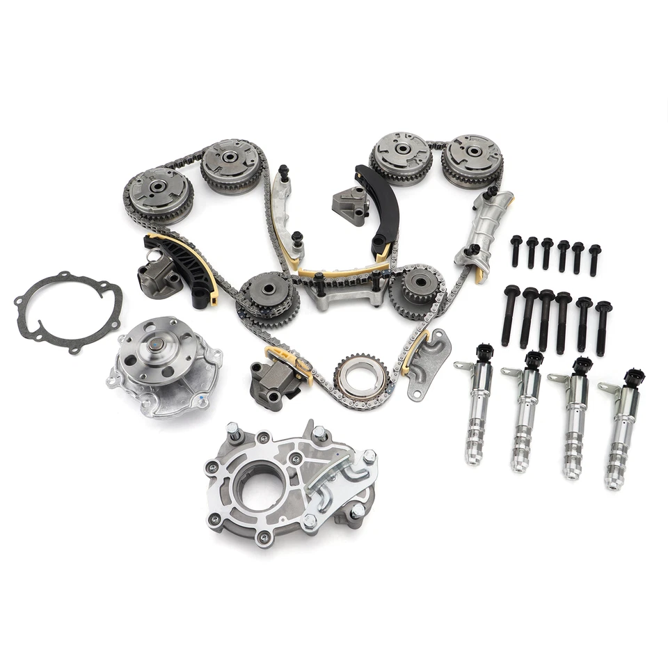 Cadena de distribución del motor + bomba de agua + kit de termostato para Chevy Equinox GMC 2006-15 3,6 L Foto 2 de 4