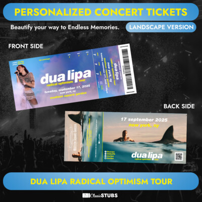 Personalized dua lipa: radical optimism tour Stub Concert Ticket
