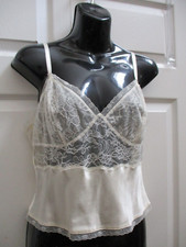 Victoria's Secret Women's Medium Off White Camisole Top Silk  Lace New