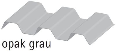 Lichtplatten Sollux - opak-grau - Trapez 70/18 - Wellplatte Spundwandplatten